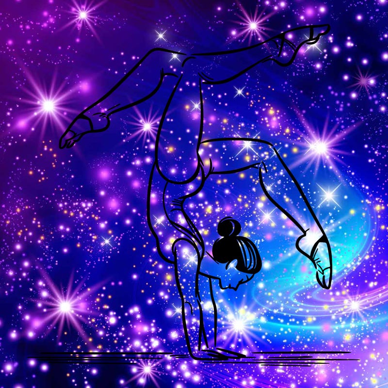 a woman doing gymnastics