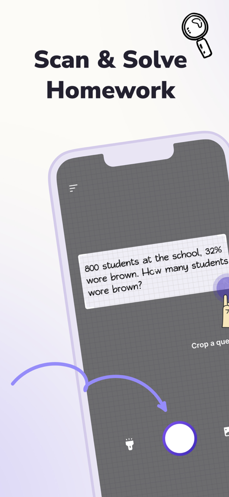 Socratic AI - Homework Helper - Socratic AI app interface scanning a math word problem on a smartphone screen