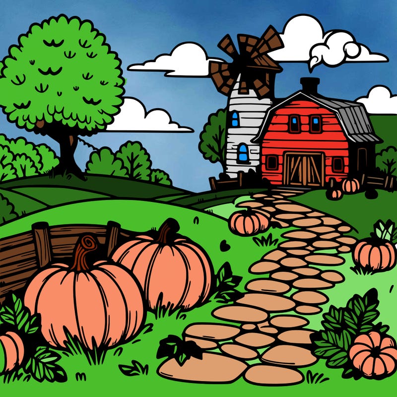 pumpkin fall scenery