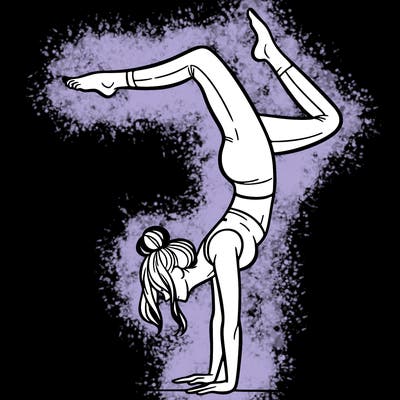 a woman doing a handstand
