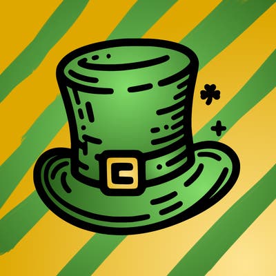 st patrick hat with thin lines