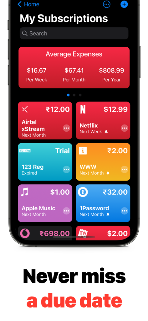Subtrack: Track Subscriptions - Finance App | MWM