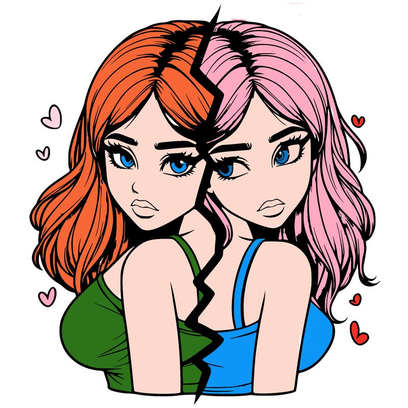 realistic girl split