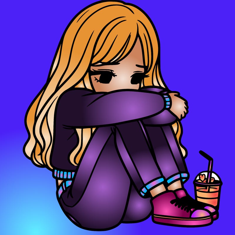 a girl  after a breakup