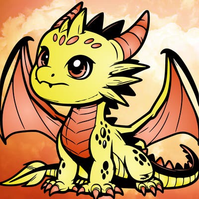 fierce baby night dragon
