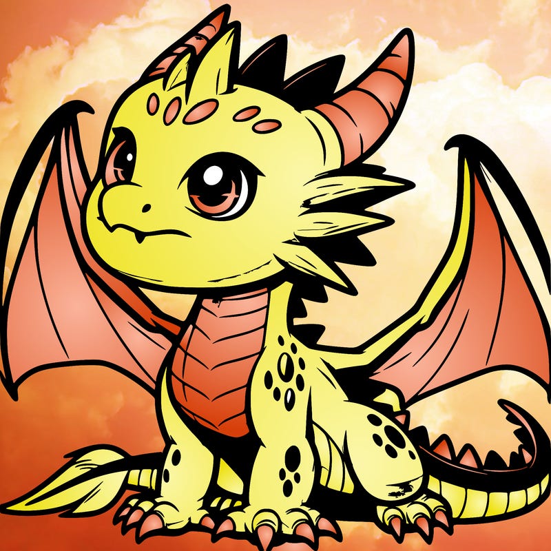 fierce baby night dragon