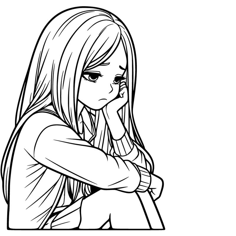 a realistic girl with depression