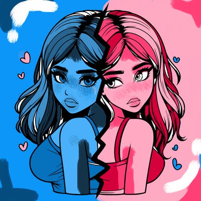 realistic girl split