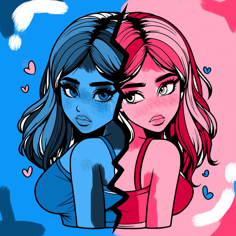 realistic girl split