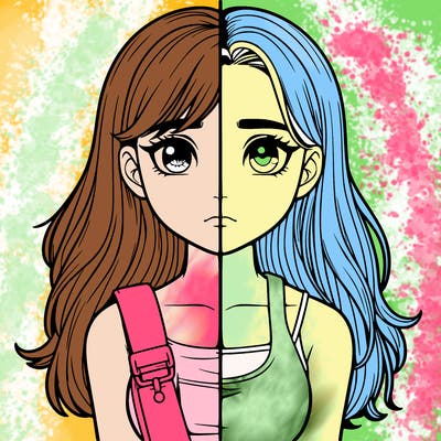 realistic girl split