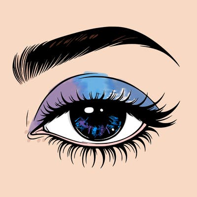 eye closed realistic