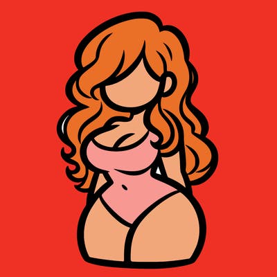 curvy woman with hair