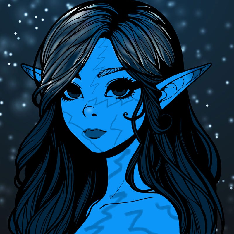 elf girl realistic dark fantasy