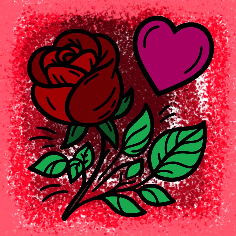 rose and heart