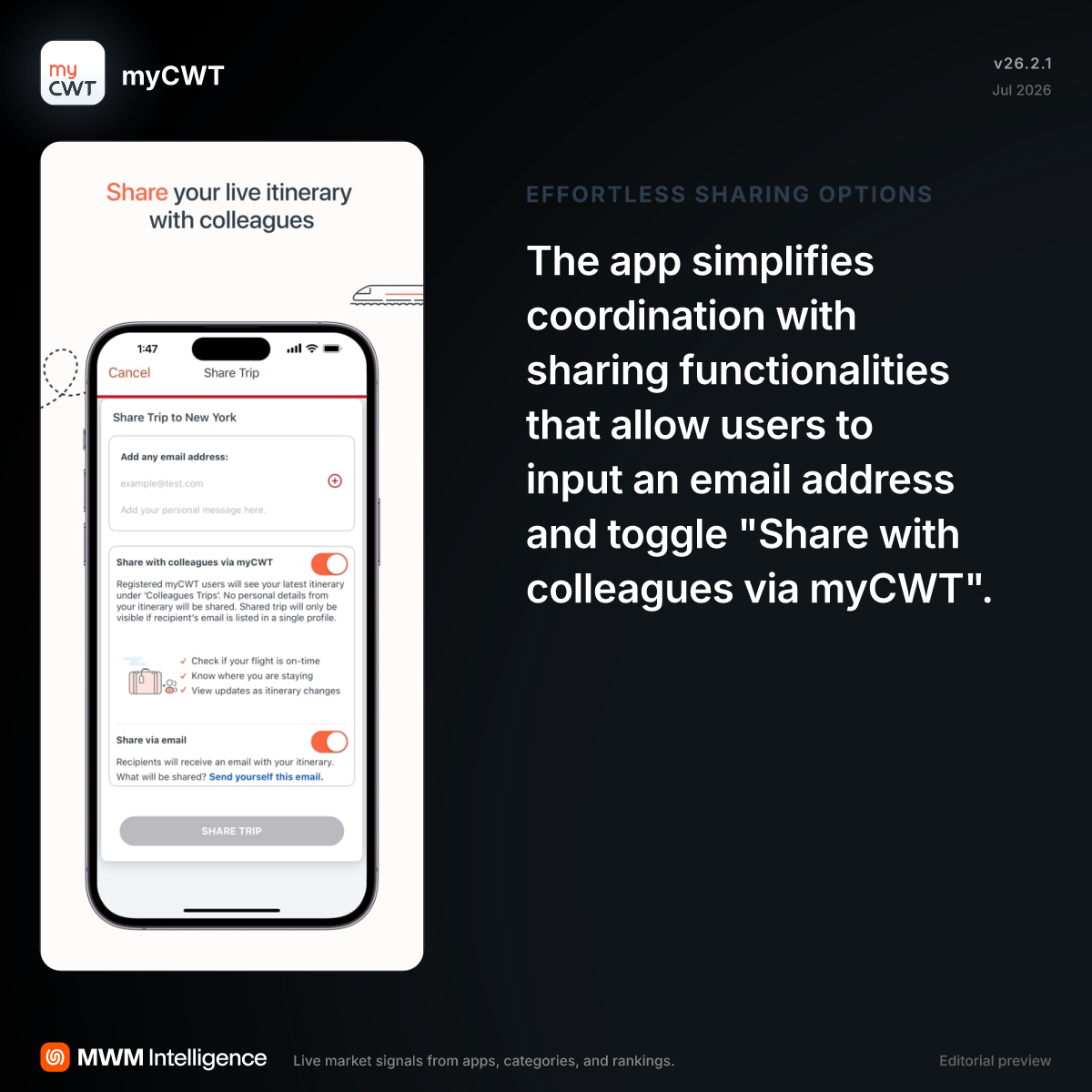 myCWT - Travel App | MWM