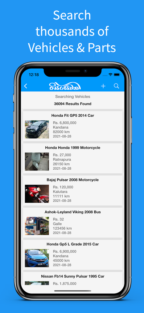 Riyasewana - Search results for cars and motorcycles in the Riyasewana mobile app