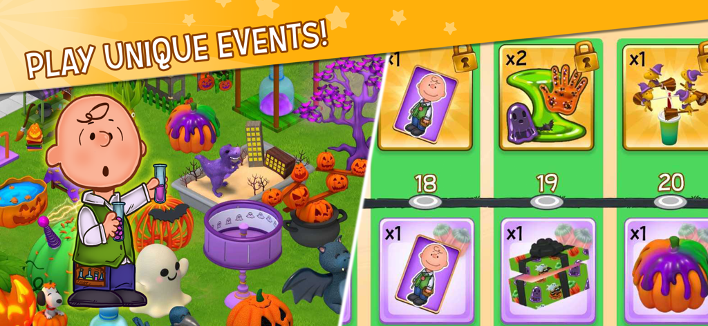 Peanuts: Snoopy Town Tale - 『ピーナッツ：スヌーピー タウンストーリー』のハロウィンイベントで、ユニークな報酬を受け取るチャーリー・ブラウン。
