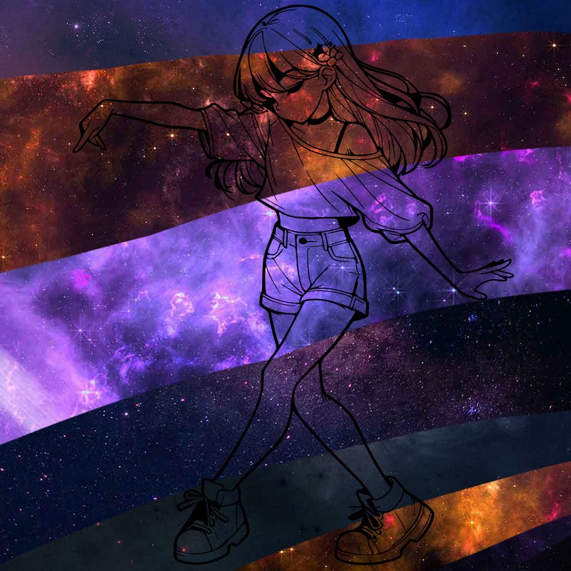 realistic girl danceing