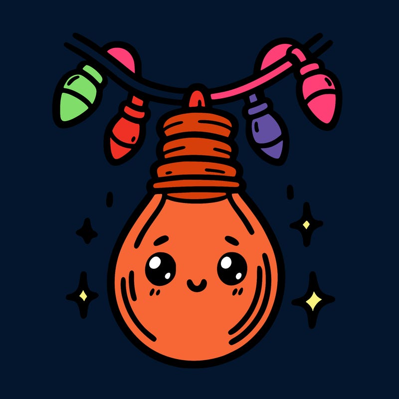 small bulb of a garland