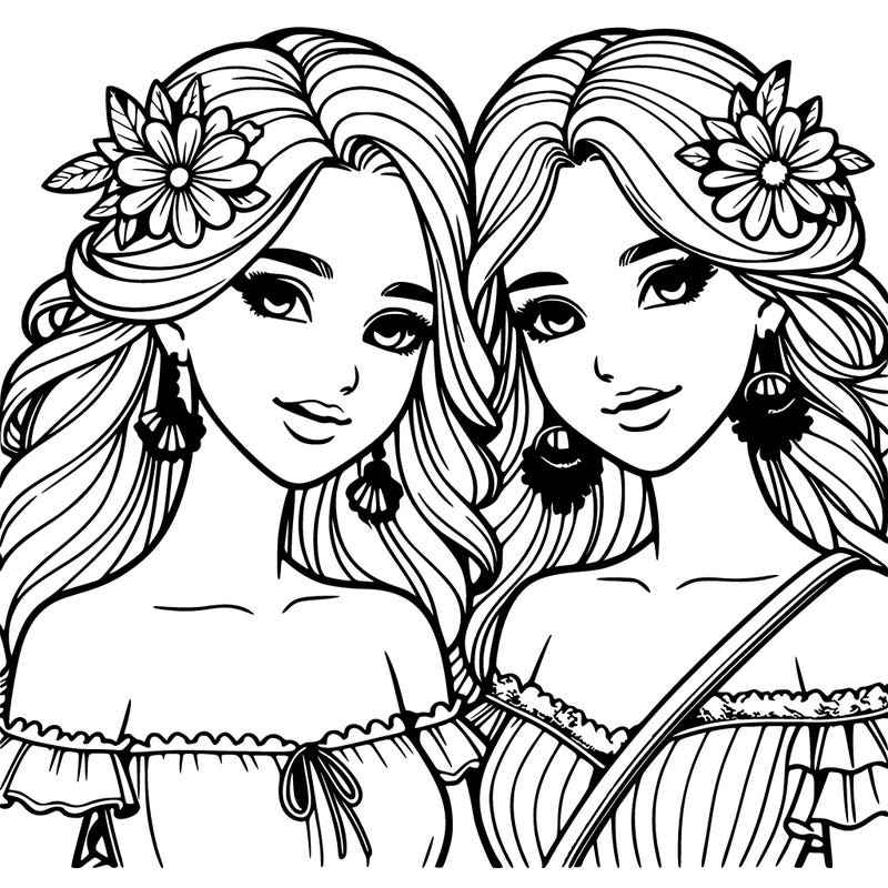 beautiful sisters realistic