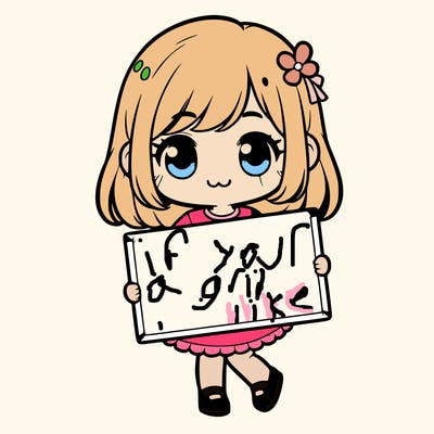 a cute girl holding a blank sign