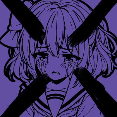anime girl crying
