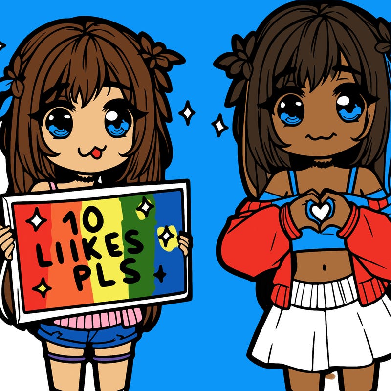 girl holding a sign that says 10 likes pls