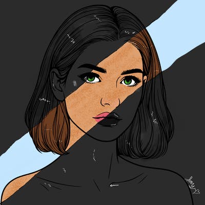 realistic portrait of woman