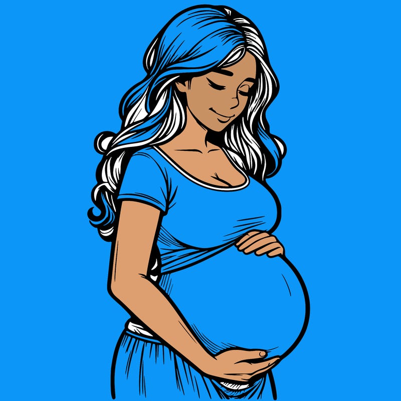 woman heavily pregnant realistic