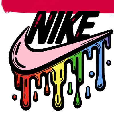 dripping nike logo