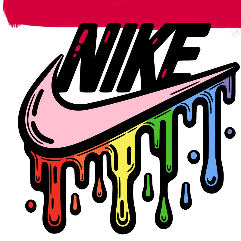 dripping nike logo