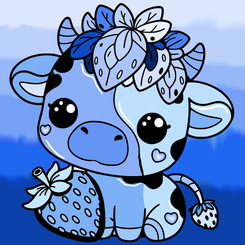 cute strawberry cow