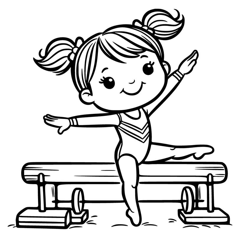 gymnastics kid girl