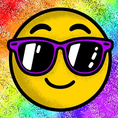 emoji with sunglasses