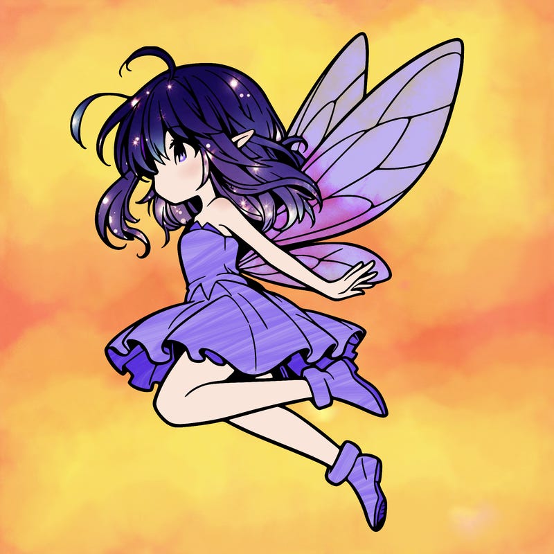 manga fairy flying