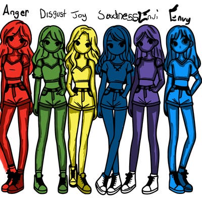 a group of girls wearing crop tops and shorts