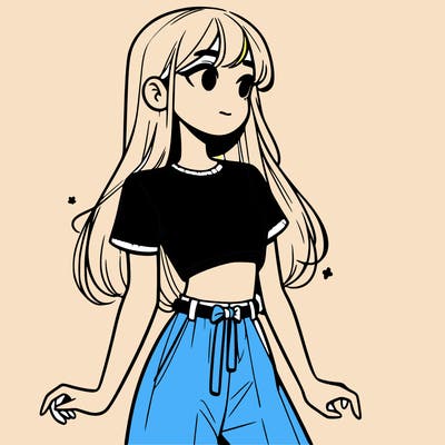 girl in a cute crop top