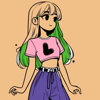 girl in a cute crop top