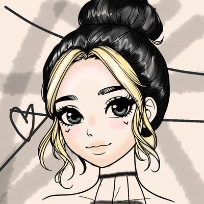 realistic pretty girl with hair in bun