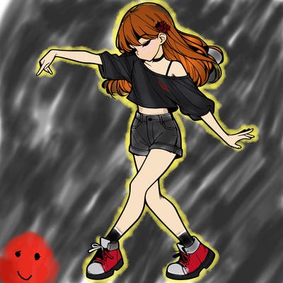 realistic girl danceing