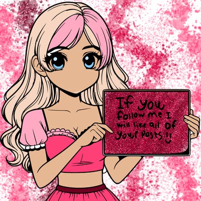 realistic pretty girl holding blank sign