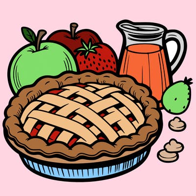 a pie of food