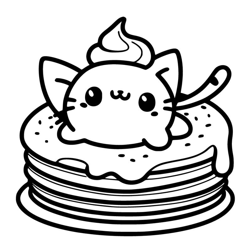 cute cat pancake