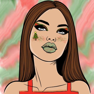 realistic woman with full lips