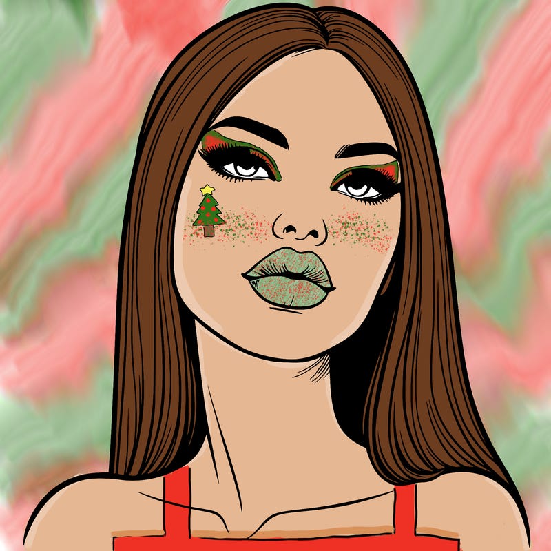 realistic woman with full lips