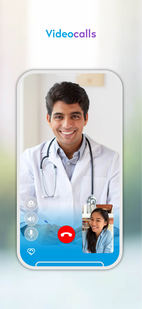 teledoctor. - A video call consultation between a doctor and a patient on the Teledoctor mobile app