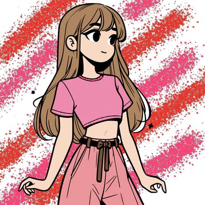 girl in a cute crop top