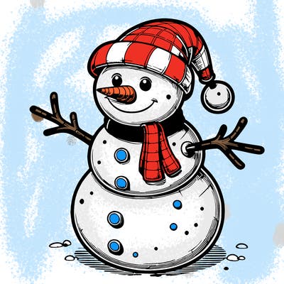 realistic christmas snowman