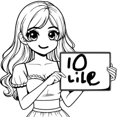 realistic pretty girl holding blank sign