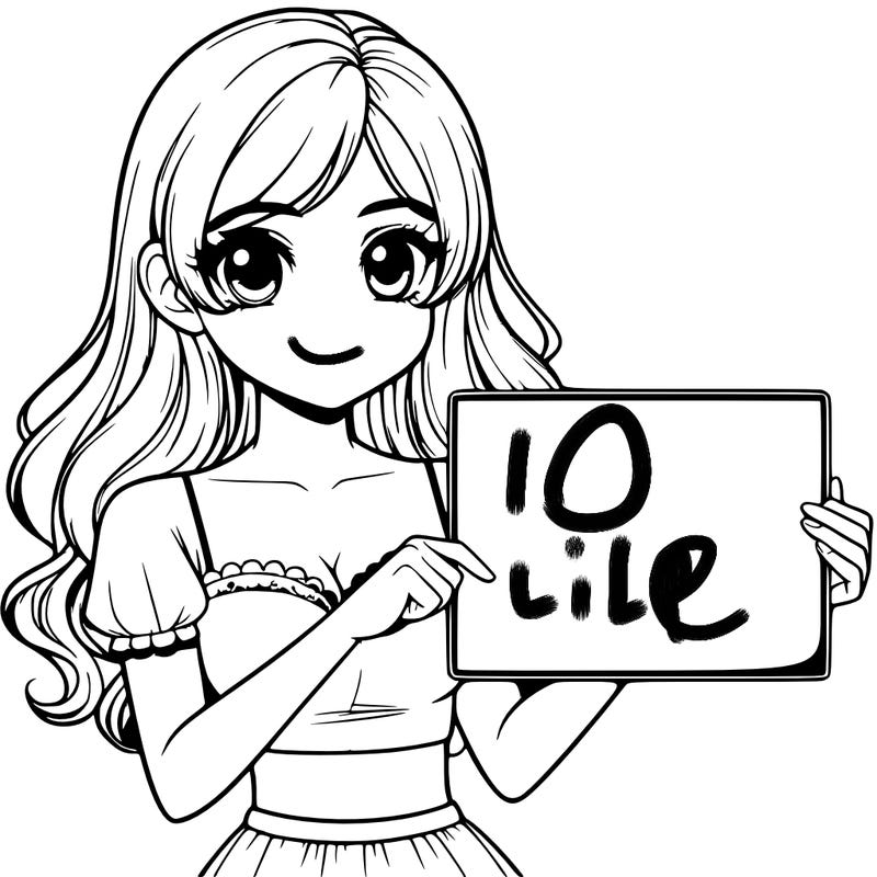 realistic pretty girl holding blank sign